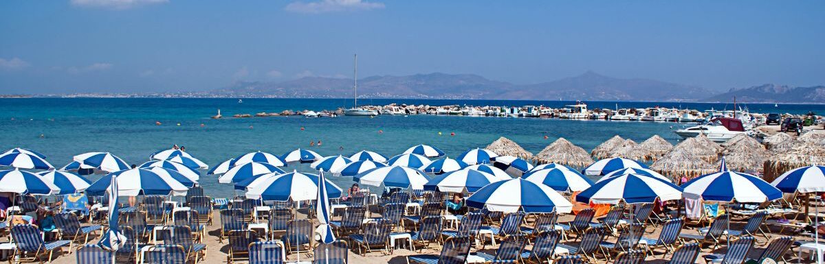 Angistri island of Greece on a sunny day.