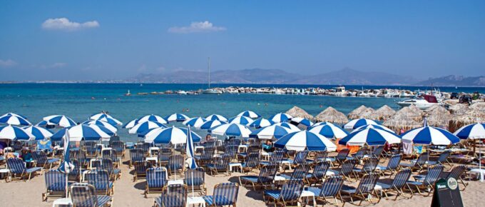 Angistri island of Greece on a sunny day.