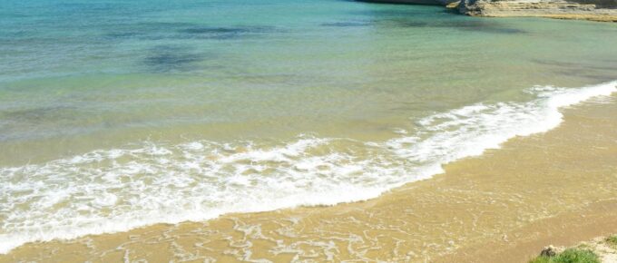 Sidari, Corfu, Greece, most Northern coast of the island in Spring.