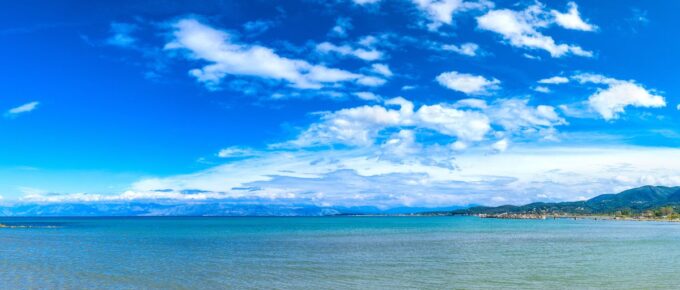 Coastline of north part Corfu island, Ionian archipelago, Sidari, Greece.