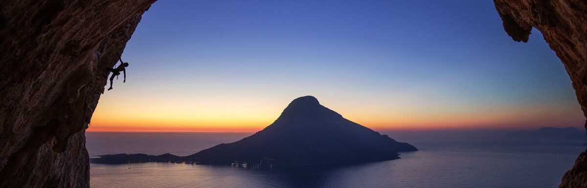 Sunset in Kalymnos Island, Greece.