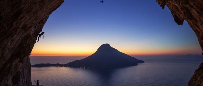 Sunset in Kalymnos Island, Greece.