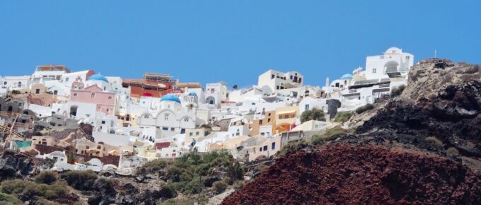 Mediterranean Cyclades island Greece scenery.