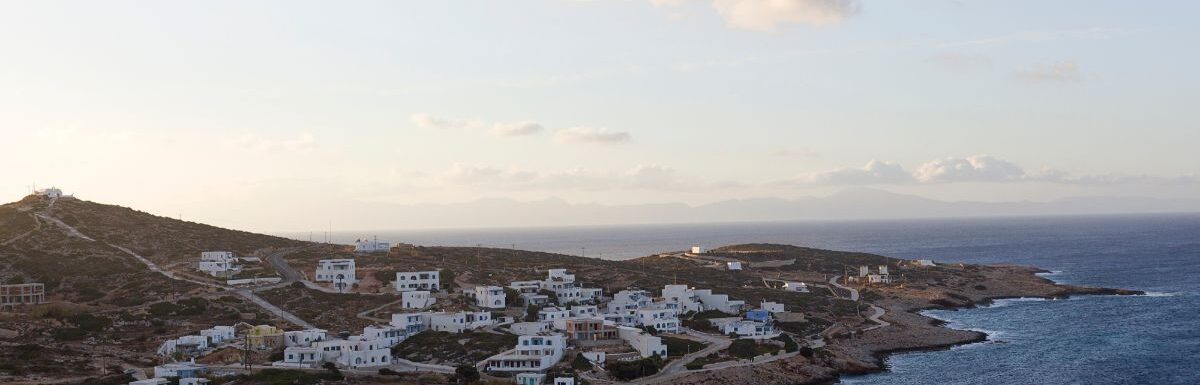 Sunrise at Stavros village in the Aegean sea, Dodecanese Islands, Greece.