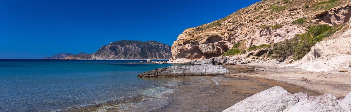 Beautiful day at Camel Beach in Kos island, Greece.