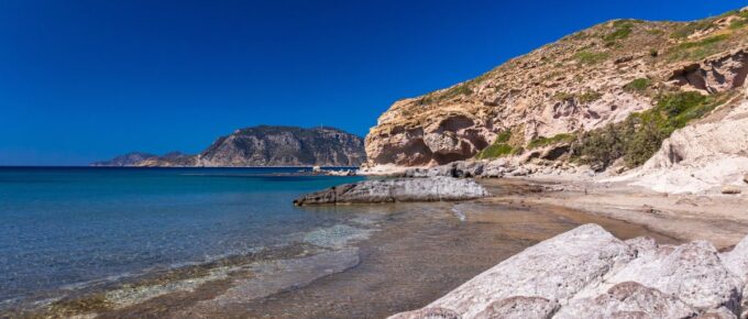 Beautiful day at Camel Beach in Kos island, Greece.