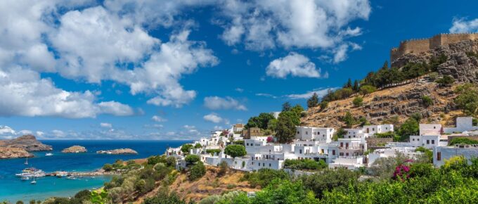 Lindos, island of Rhodes, Dodecanese, Greece.