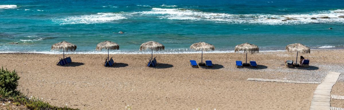 Limni beach in South Rhodes, Greece.