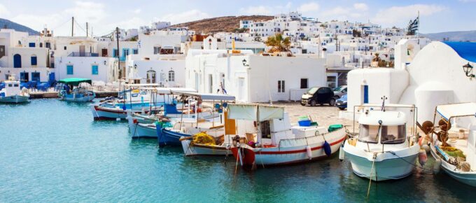 Beautiful Naousa village, Paros island, Cyclades, Greece