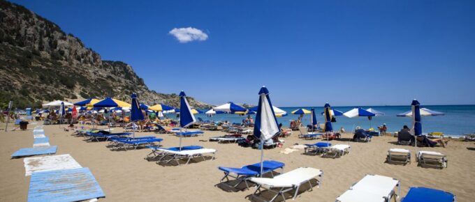 Afandou beach, Rhodes island, Greece.