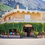 Beautiful traditional greek tavern in Embonas village, Rhodes.