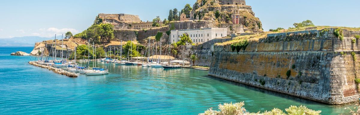 The Old Fortress in the city of Corfu, Greece.