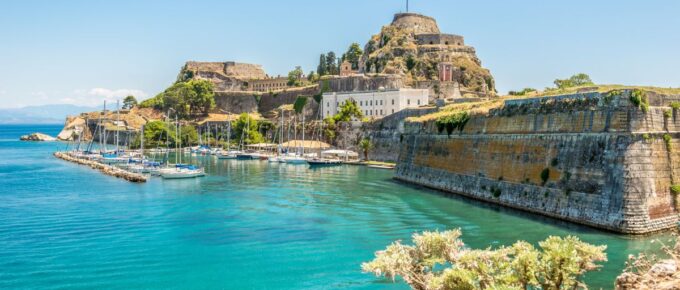 The Old Fortress in the city of Corfu, Greece.