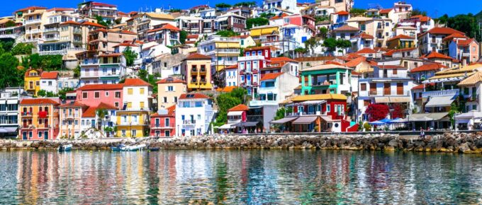 Beautiful coastal town Parga in Greece.