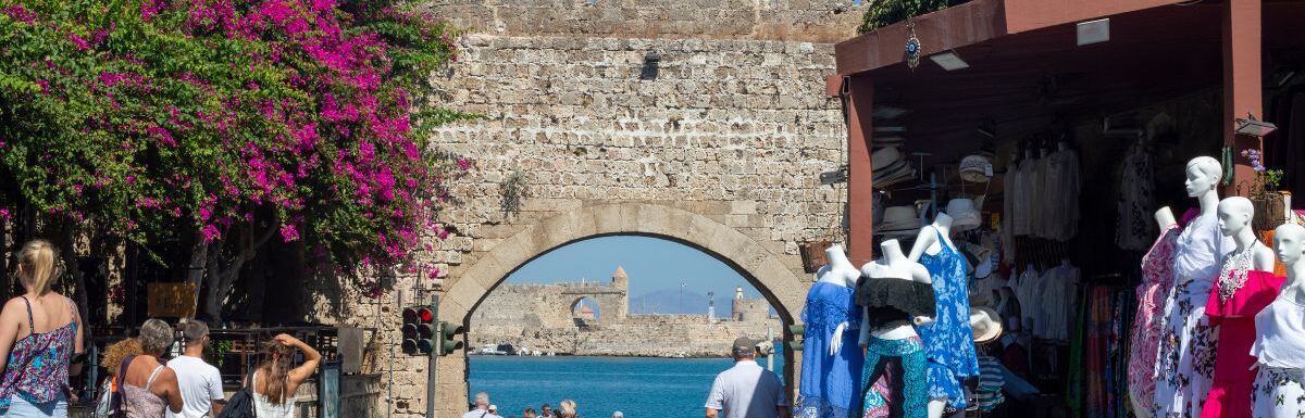 Old Town of the city of Rhodes, Greece.